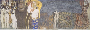  pared Obras - El friso de Beethoven Las potencias hostiles Muro lejano Gustav Klimt